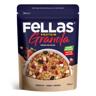 Fellas Vegan Protein Granola Kırmızı Meyveler 270 G