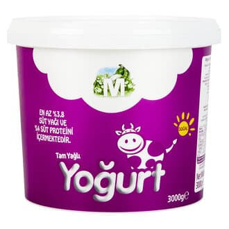 Migros Tam Yağlı Homojenize Yoğurt 3000 G