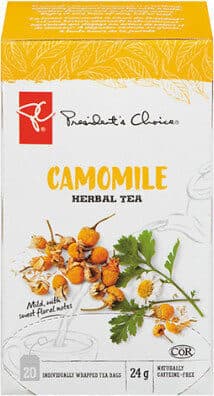 Naturally caffeine-free camomile herbal tea